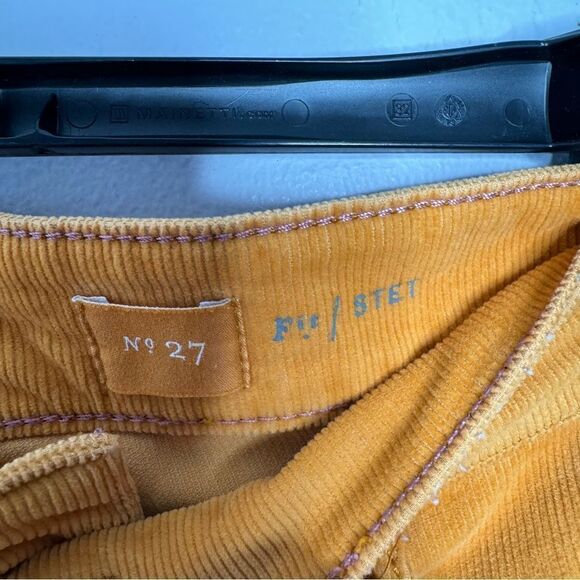 Anthropologie police corduroy mustard pants size 27 - Picture 4 of 5